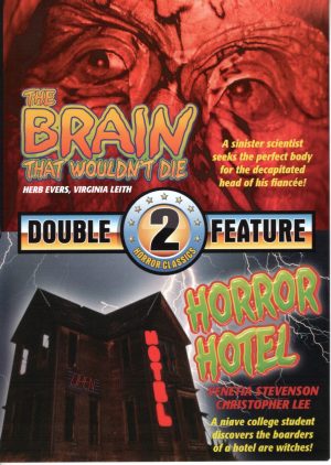 Brain That Wouldn't Die, The Horror Hotel DVD à vendre.