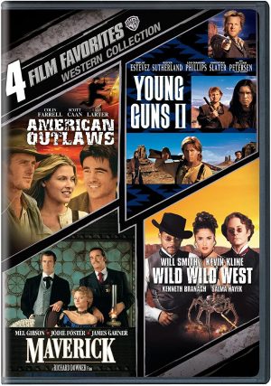 4 Film Favorites: Western Collection (American Outlaws / Young Guns II / Maverick / Wild Wild West) DVD à vendre.