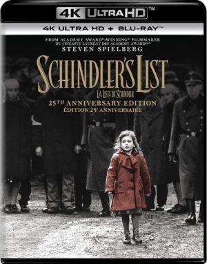 schindler's list 4k br dvd films à vendre