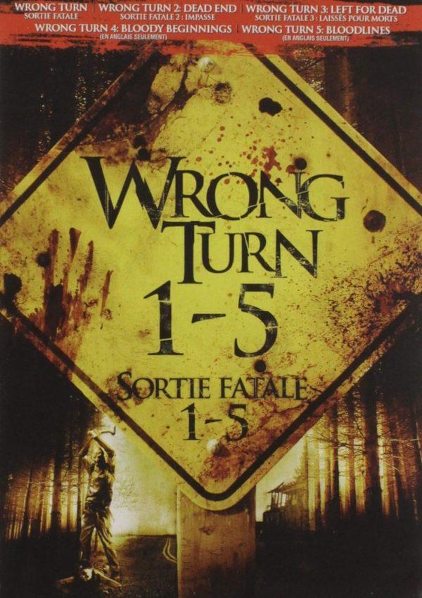 wrong turn 1-5 dvd films à vendre