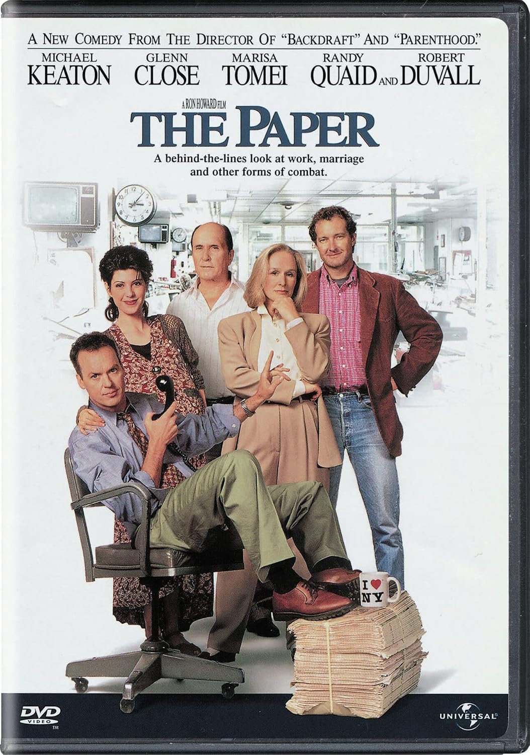 The Paper de Ron Howard en DVD avec Michael Keaton, Glenn Close, Robert Duvall et Marisa Tomei