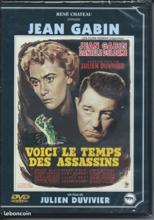 Voici le temps des assassins de Julien Duvivier avec Jean Gabin, Danièle Delorme et Gérard Blain, drame noir français de 1956, DVD René Château