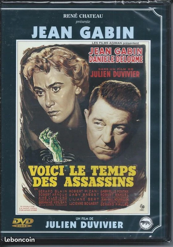 Voici le temps des assassins de Julien Duvivier avec Jean Gabin, Danièle Delorme et Gérard Blain, drame noir français de 1956, DVD René Château