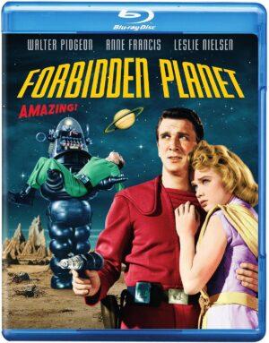 Pochette Blu-ray de Forbidden Planet de Fred M. Wilcox avec Walter Pidgeon, Anne Francis et Leslie Nielsen, film de science-fiction de 1956